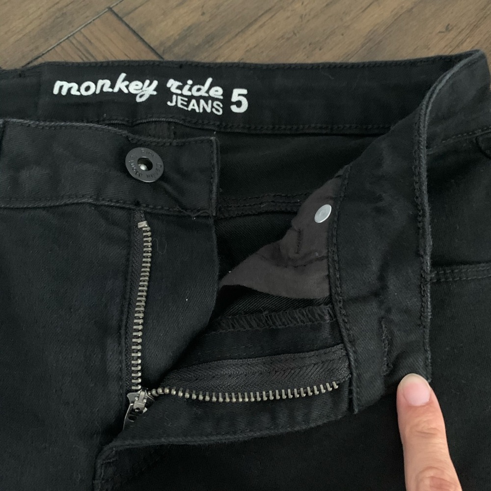 Monkey Ride Black Skinny Ripped Knee Jeans - Picture 3 of 10
